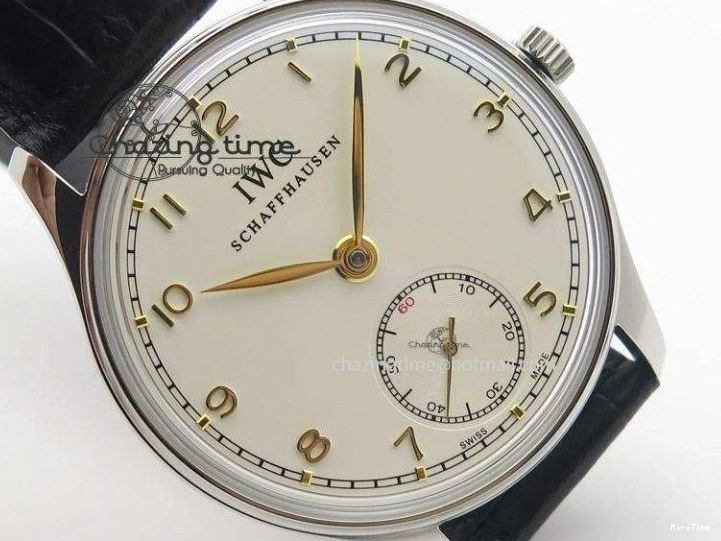 MIROTIME 0501 Sustainable Portuguese IW545408 White Dial ZF 1:1 Best Edition On Dark Blue Leather Strap 7335